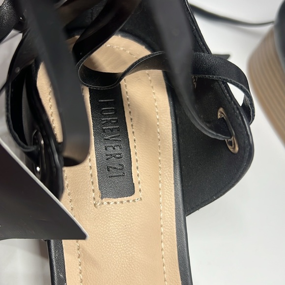 Forever 21 Black Strappy Sandals - Picture 5 of 10